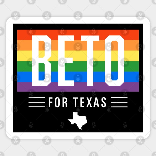 LGBTQ Beto O'Rourke For Texas 2024 | Beto Orourke 2022 Texas Governor | LGBT Gay Pride T-Shirt Sticker by BlueWaveTshirts